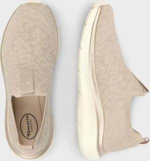 Slip-on-Sneaker mit schimmerndem Lurex - beige - Gr. 41 von Goldner Fashion