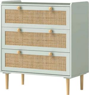 XDOVET Kommode Sideboard,Kommode Schlafzimmer-Kommode mit, Rattan-Fronten, Kleiderkommode für Wohnzimmerunterschrank