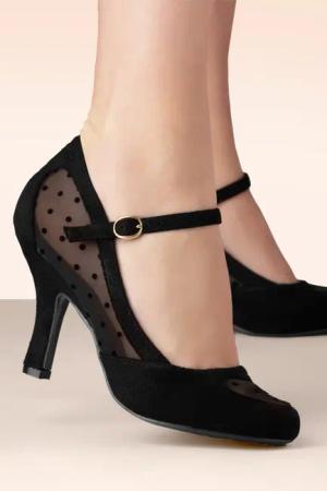Elegante Punkte-Pumps in Schwarz