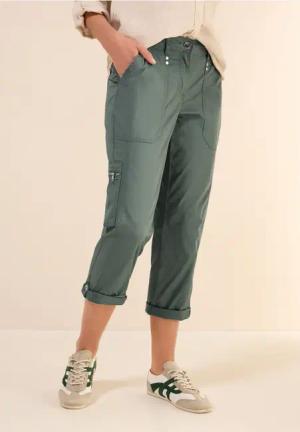 Cecil Damen 7/8-Hose im Cargo-Look in Grün, Gr: 26