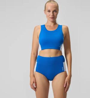 Jetstream Crop-Top in Colourblock-Optik Blau/Weiß für Damen