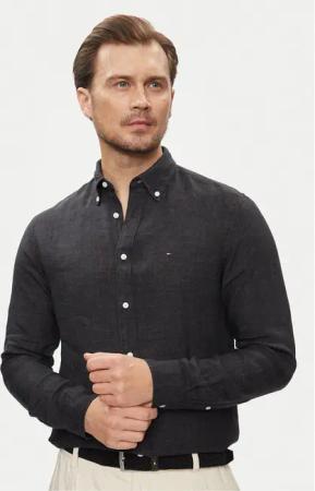 Tommy Hilfiger Hemd MW0MW34602 Schwarz Regular Fit
