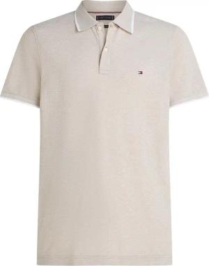 Tommy Hilfiger Linen Piqué Polo Shirt Beige - Größe L