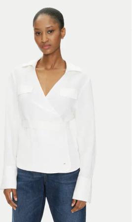 Tommy Hilfiger Hemd WW0WW44697 Écru Regular Fit