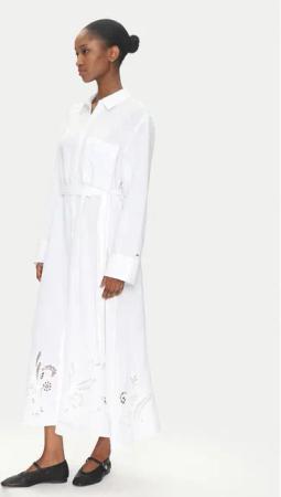 Tommy Hilfiger Hemdkleid WW0WW45939 Weiß Loose Fit