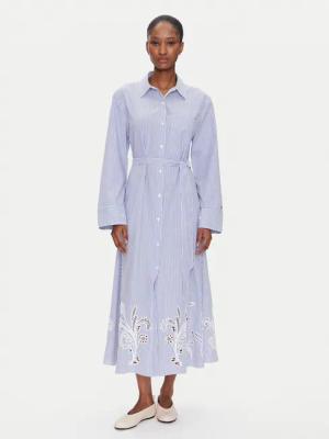 Tommy Hilfiger Hemdkleid WW0WW44660 Himmelblau Regular Fit
