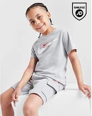 Nike Double Swoosh T-Shirt/Cargo Set Children, Grau