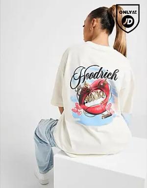Hoodrich Grillz Boyfriend T-Shirt - Damen, White