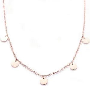 Kim Johanson Kette mit Anhänger Coins (1-tlg), mit 5 Edelstahl-Plättchen, verstellbar & modern
