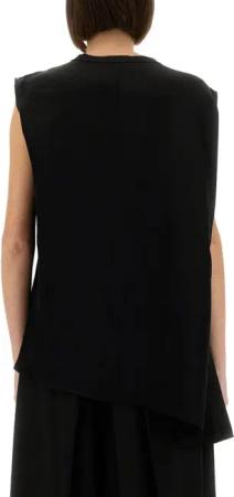 Fabiana Filippi - Asymmetrical Hem Jersey Top - Größe 42 - schwarz