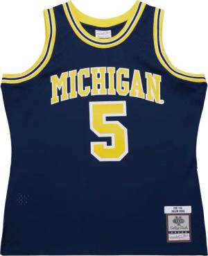 Mitchell And Ness Ncaa Swingman Michigan 1991 - Rose Trikot Blau