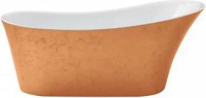 Casa Padrino Badewanne Art Deco Badewanne freistehend Kupfereffekt Modell He-Hol 1710mm - Freistehende Retro Antik Jugendstil Badewanne