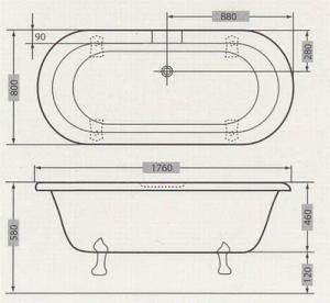 Casa Padrino Badewanne Freistehende Luxus Badewanne Jugendstil Milano Weiß/Weiß - Barock Badezimmer Badewanne Freistehend