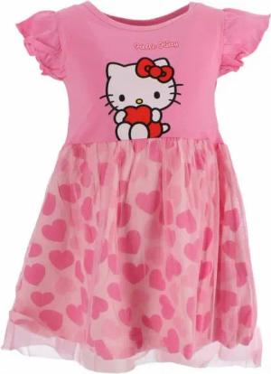 Hello Kitty Midikleid Kinderkleid Pink Mädchen Kleid Prinzessinnenkleid