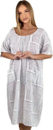 Mississhop Sommerkleid Baumwollkleid 100 % Baumwolle Casual Shirtkleid Strandkleid M.377
