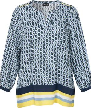 Fließende Viskosebluse mit Allover-Print