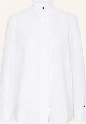 TOMMY HILFIGER Bluse aus Leinen mit Rüschen