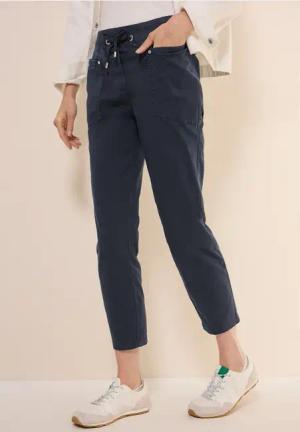 Cecil Damen Hose im Washed-Look in Blau, Gr: S