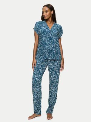 Triumph Pyjama Boyfriend 10222611 Blau Relaxed Fit