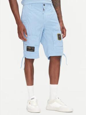 Aeronautica Militare Stoffshorts 251BE041CT1122 Himmelblau Regular Fit