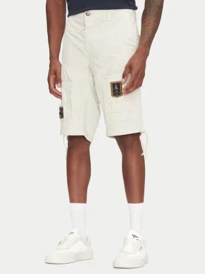 Aeronautica Militare Stoffshorts 251BE041CT1122 Écru Regular Fit