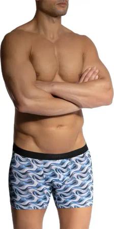 Olaf Benz Herren Trunk blau Mikrofaser/Funktion Gemustert