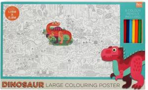 Rex London Malvorlage Ausmalposter mit 8 Buntstiften 115x80cm Ausmalbild