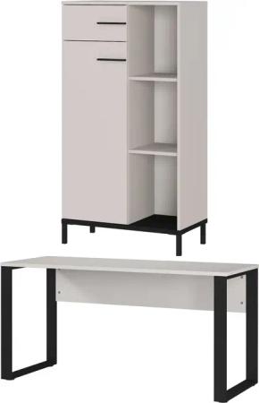 GERMANIA Büromöbel-Set "GW-Rovigo", (2 tlg.), Schreibtisch mit Knieblende, Made in Germany
