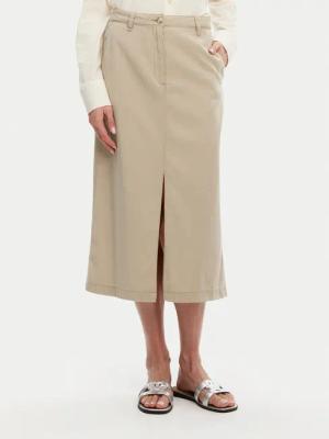Tommy Hilfiger Midirock WW0WW44726 Beige Regular Fit