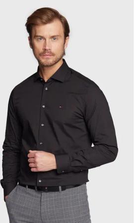 Tommy Hilfiger Hemd MW0MW25040 Schwarz Slim Fit