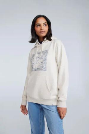 Maya Graphic Damen Kapuzenpullover - Beige