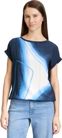 Betty&Co Kurzarmshirt "Betty & Co Casual-Shirt mit Print", (1 tlg.), Materialmix
