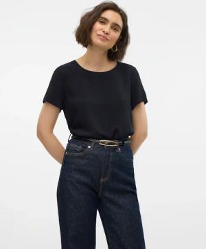 Vero Moda Kurzarmshirt "VMEASY JOY S/S TOP WVN GA"
