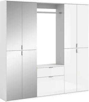 INOSIGN Garderoben-Set "Trondheim, Breite 183 cm, 5-teilig, bestehend aus:", (Set, 4 St.), 2x Garderobenschrank, 1 Kommode, 1 Garderobenstange, 1 Ablageboden