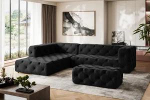 Places of Style Ecksofa "FOLLINA", L-Form, mit klassischer Chesterfield-Knopfheftung