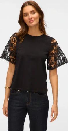 Vero Moda Kurzarmshirt "VMPANNA 2/4 TOP JRS"