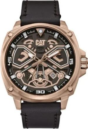 CAT CATERPILLA Chronograph CAT Armbanduhr - Tokyo braun/rosagold, Armband Leder braun, 44mm, (1-tlg), Tokyo-Kollektion, jede Uhr hat ihr eigenes, einzigartiges Flair