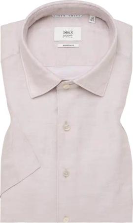 MODERN FIT Linen Shirt in ecru unifarben