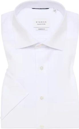 MODERN FIT Cover Shirt in weiß unifarben