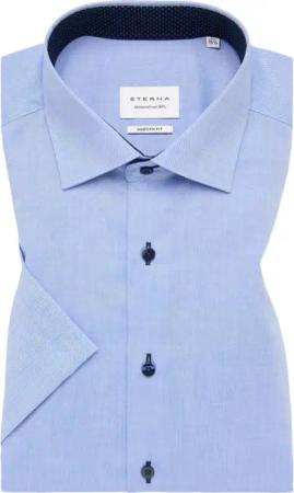 MODERN FIT Hemd in blau unifarben
