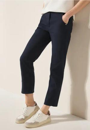 Cecil Damen Straight Leg Hose in Blau, Gr: 34
