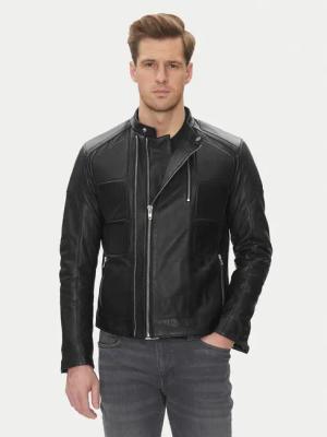 Serge Pariente Lederjacke Couture Schwarz Slim Fit