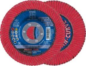 PFERD POLIFAN CURVE Fächerscheibe PFR 115x22,23 mm Breite L CO60 SGP STEELOX für Stahl/Edelstahl