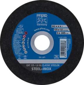 PFERD Trennscheibe EHT 125x1,6x22,23 mm gerade Leistungslinie SG CLASSIC STEELOX für Stahl/VA