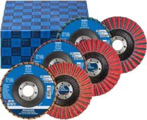 PFERD POLIVLIES-Fächerscheiben Set PVZ Keramik Ø115mm Bohrung Ø22,23mm CO-COOL60/G,80/M,120/F