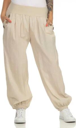 CLEO STYLE Pumphose Damen Sommerhose 401 Beige