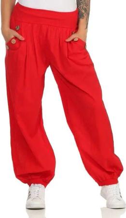 CLEO STYLE Pumphose Damen Sommerhose 401 Rot
