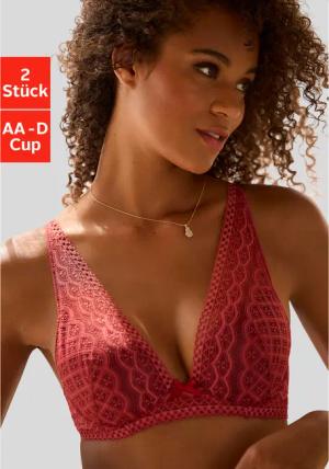 PETITE FLEUR Push-up-BH Damen haselnuss+puder Gr.85A