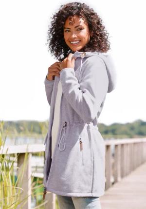 LASCANA Fleecejacke Damen lila Gr.40/42