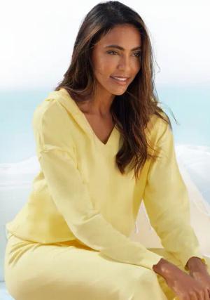 LASCANA Strickpullover Damen gelb Gr.44/46